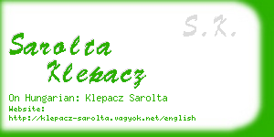 sarolta klepacz business card